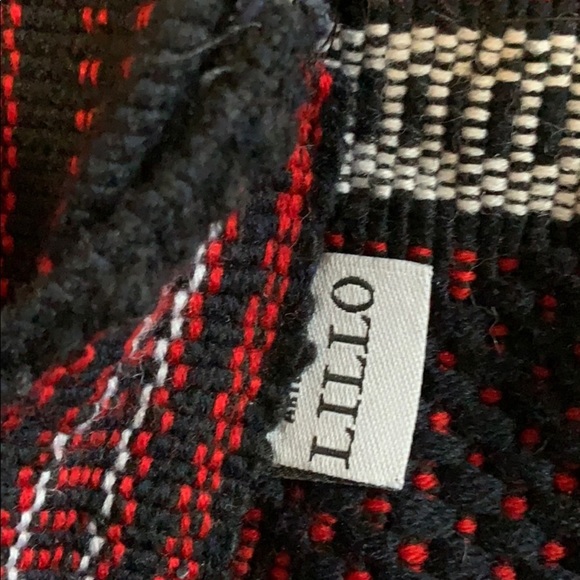 LILLO BAG Mexican backpack black red boho - Picture 6 of 6